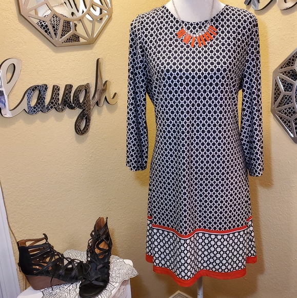 Tacera Dresses & Skirts - *final* Tacera Geometric Print Shift Dress sz PXL